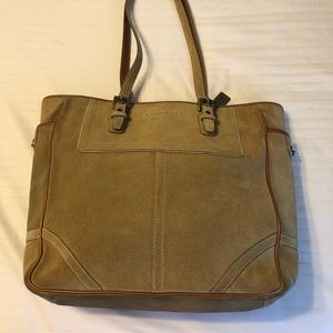 COACH suede tote bag